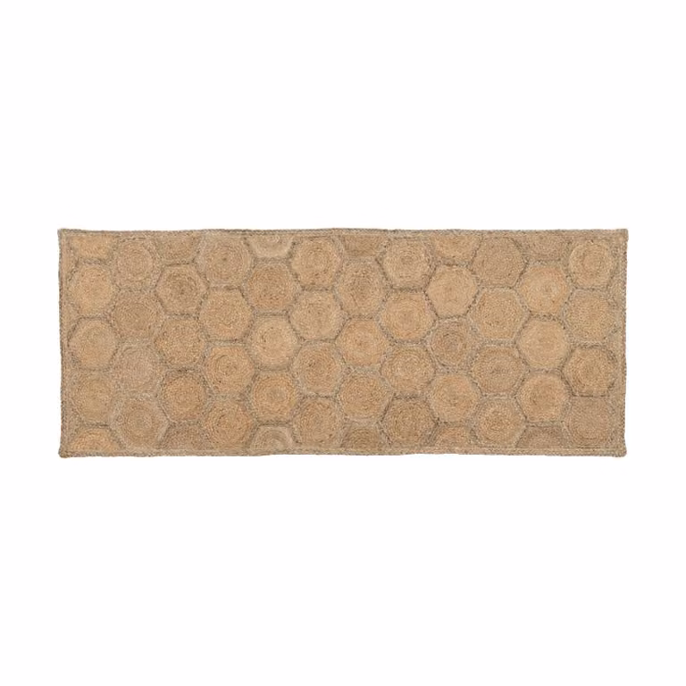 Dixie Elin vloerkleed Honey comb natural, 80 x 200 cm