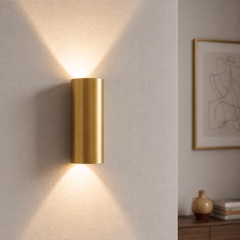 Artdelight Wandlamp Brody 2-lichts Up & Down LED Goud/Messing Hoogte: 18 cm