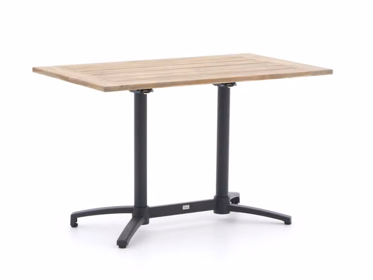 Bellagio Inklapbare Tuintafel van Teakhout - Rechthoekig - Bruin/Grijs