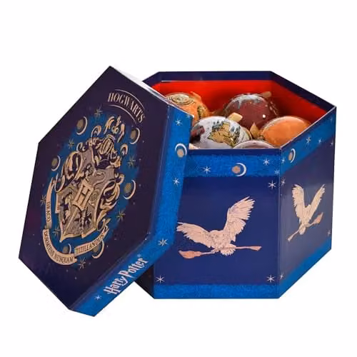Elbenwald Tovenaarswereld Kerstballen Set - 14 Stuks Veelkleurige Decoratieve Kerstballen voor Harry Potter Fans