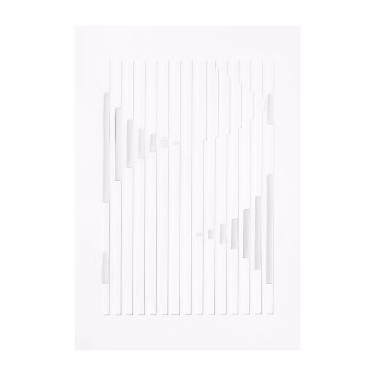 MOEBE Relief kunstwerk organic lines Off White 21 x 29,7 cm