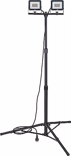 Brennenstuhl JARO 6060 T LED bouwlamp met statief, 4800lm, 6500K, IP65, zwart