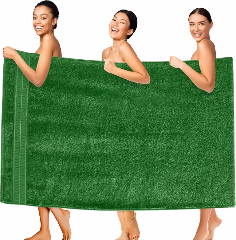 Luxe Badhanddoek Oversized Laken Smaragdgroen 100 x 200 cm