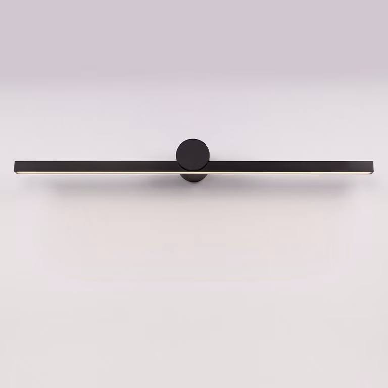 Lyora Breggo Design Wandlamp voor Badkamer, Zwart, 81 cm