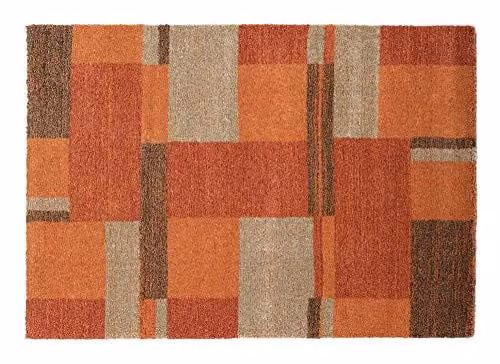 home24 Orbitusia Box laagpolig vloerkleed bruin/oranje/terracotta B/D: 120 x 170 cm