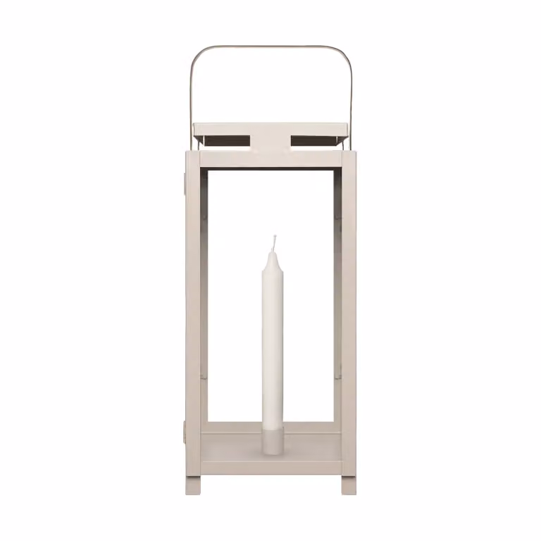 ERNST Lantaarn voor kroonkaars Beige 16 x 43 cm