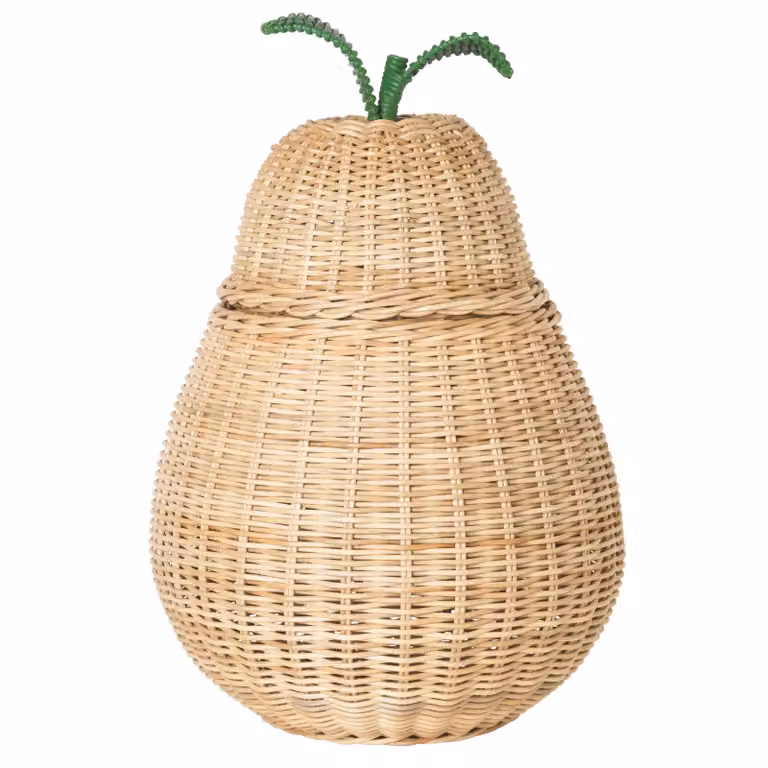Ferm Living Pear opbergmand groot beige rattan
