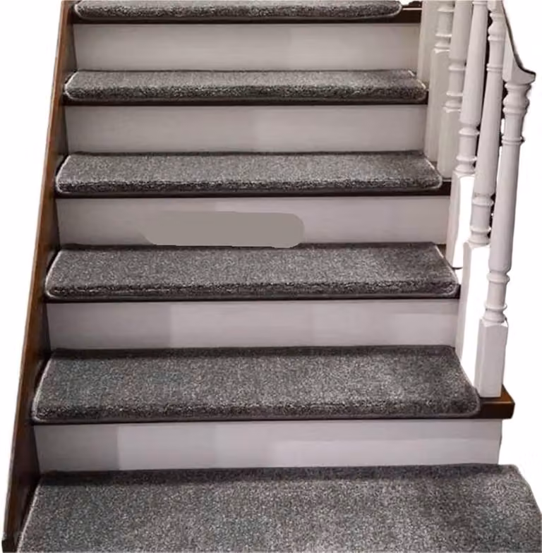 Grijs antislip trapmat voor volwassenen, breedte: 26 cm, lengte: 120 cm