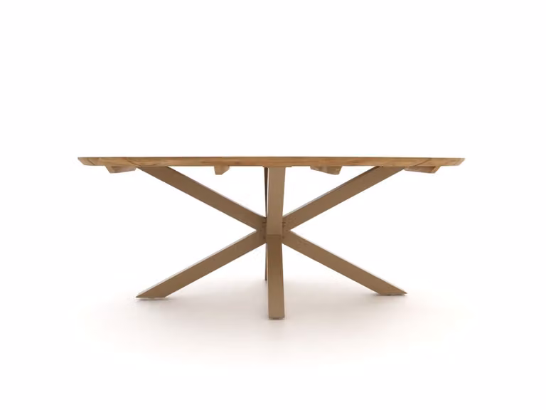 Hartman Rechteckige Tuin eettafel van Teakhout in Bruin en Beige, B: 200 cm, D: 120 cm