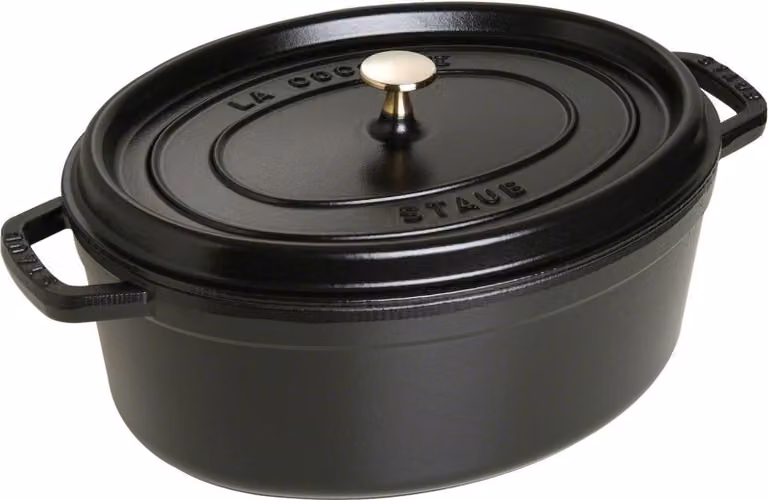 Staub Ovale Cocotte zwart 33 cm