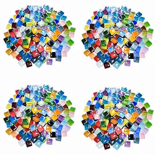 YouYuer Mosaïektegels Kleurrijk Glas voor Decoratie en Knutselen 500 g