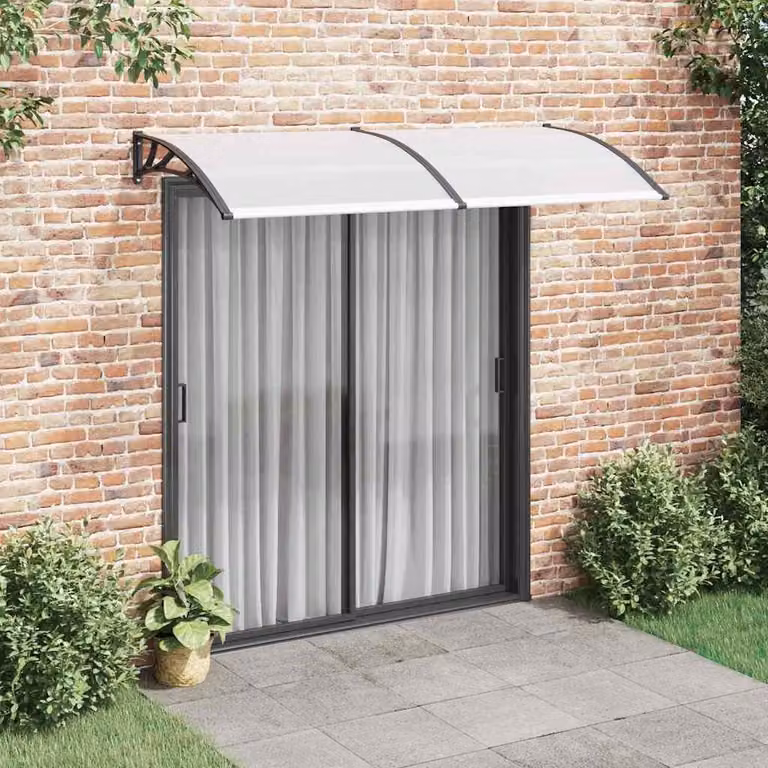 vidaXL Overkapping voor deur, zwart, 200 x 100 cm, polycarbonaat