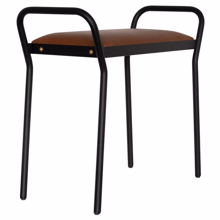 Maze Anyone kruk zwart met naturel faux leer