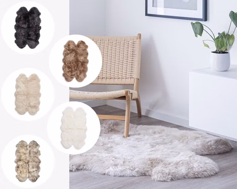 Sheepskin House Merino Vierdubbele Schapenvacht Langharig 170 x 110 cm