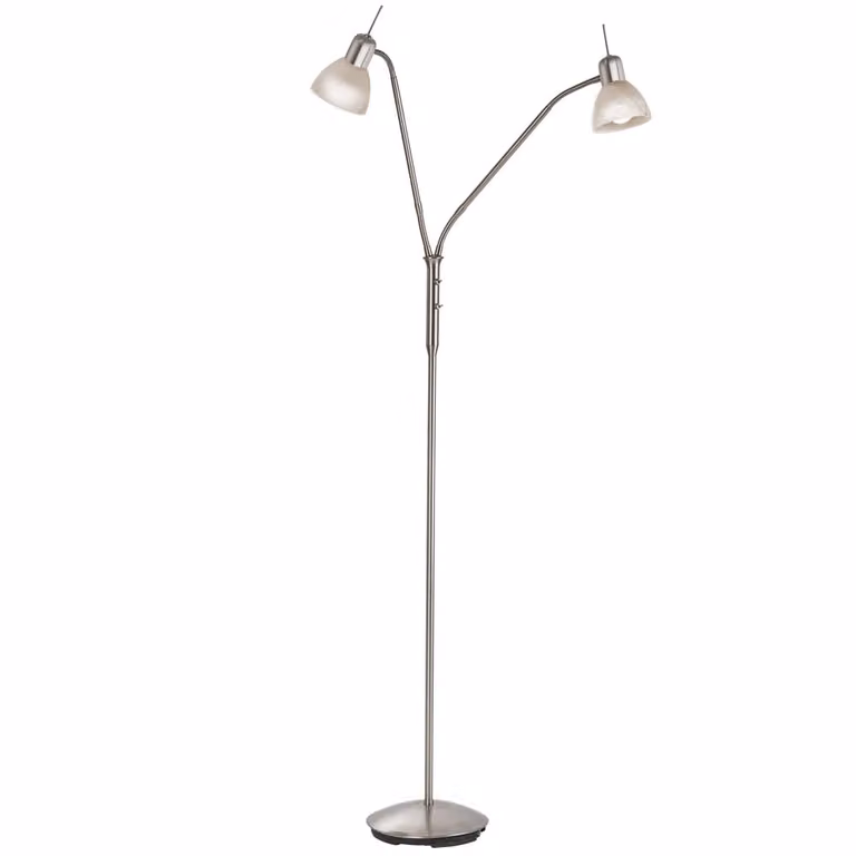 Globo Daytona Dubbel leeslamp zilver modern metaal Hoogte: 150 cm