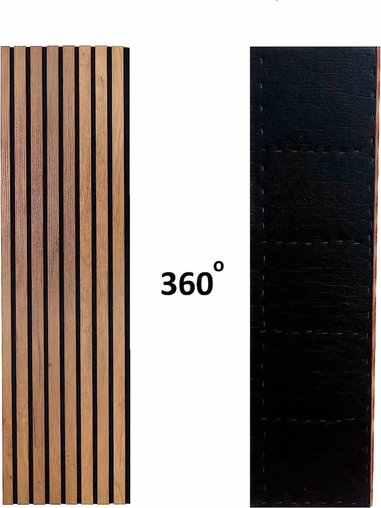 Baltische MDF wandpanelen voor binnenmuurdecoratie - Geluidsabsorberende 3D panelen - Zwart/Bruin - B/D/H: 120 x 35 x 1,5 cm