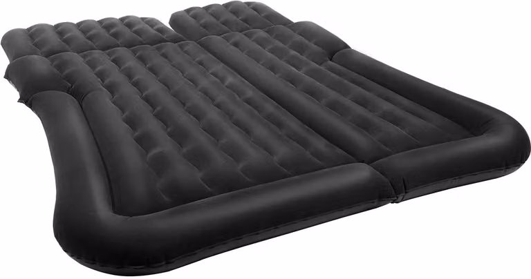 Universeel opblaasbaar bed met pomp en kussen, draagbare luchtmatras voor de achterbank van de auto
