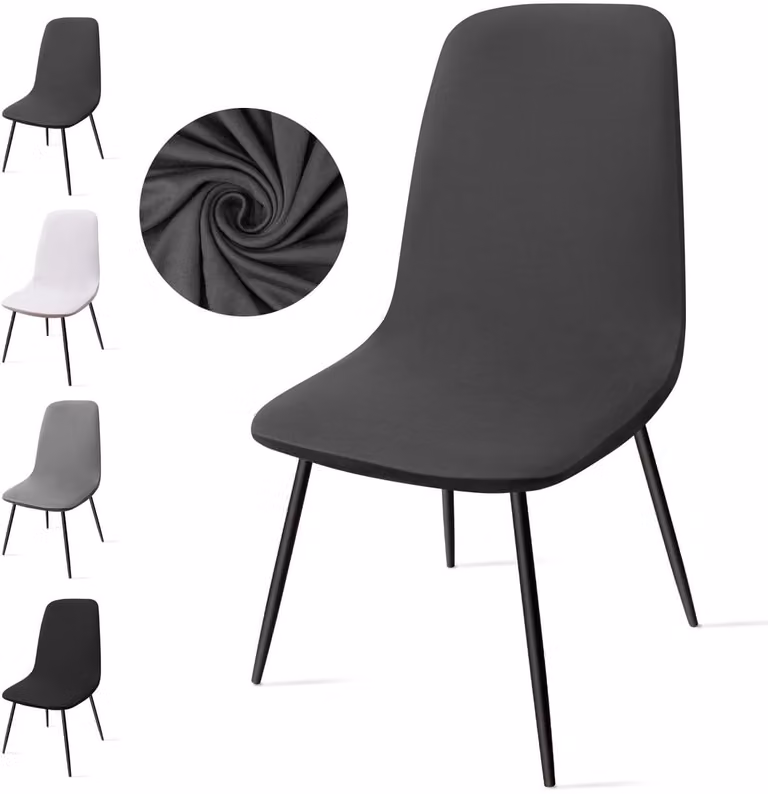 Dailygoods Set van 4 Stretch Stoelhoezen voor Eetkamerstoelen - Wasbaar Polyester-Spandex