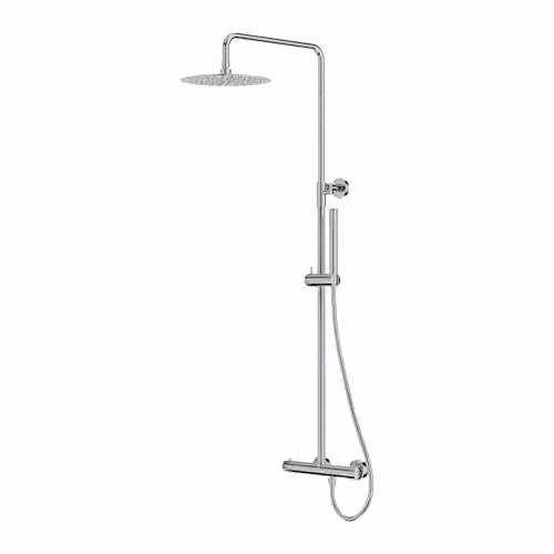 Lavita Orion Thermostatische doucheset - Chroom - Complete opbouw-doucheset met regendouche en handdouche