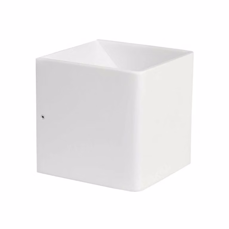 Highlight Stretto Wandspot wit aluminium 10 x 10 cm