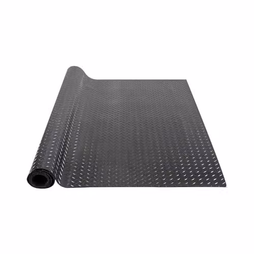 VEVOR SBR Rubberen Vloermat met Diamantpatroon, Zwart, Dikte: 0,3 cm, B/D: 123,6 x 462,5 cm