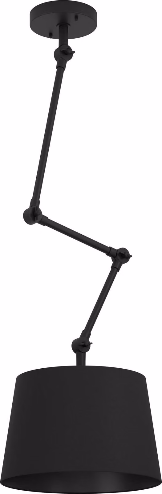 Eglo Pistunio Hanglamp Zwart - Verstelbare Stoffen Pendellamp met E27 fitting