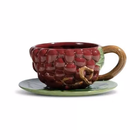 Byon Grape koffiekop met schotel 26 cl Paars