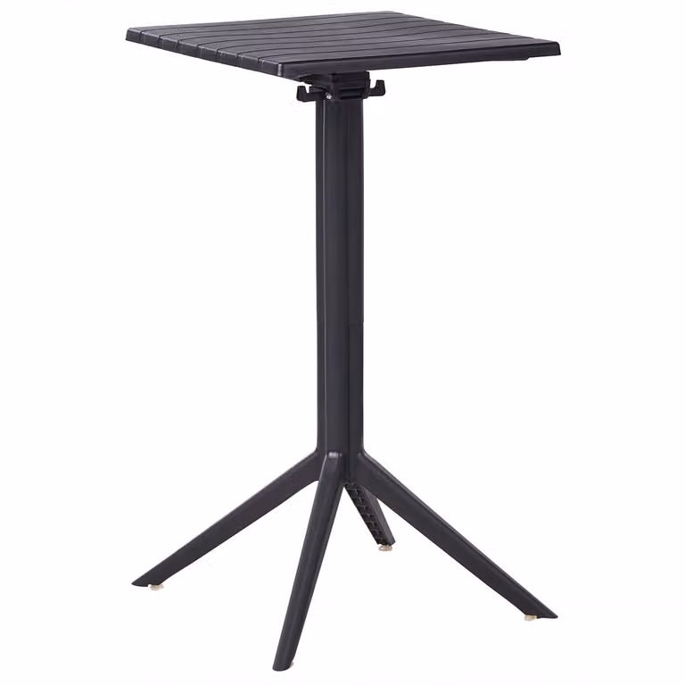 Beliani Lemnos Tuintafel met klapblad zwart voor tuin, balkon of terras B/D/H: 111 x 60 x 60 cm