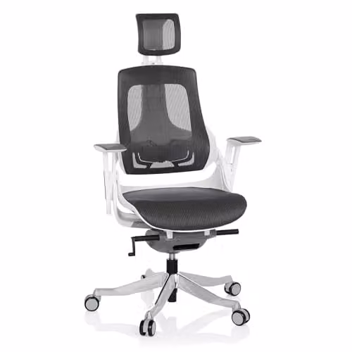 HJH OFFICE SPEKTRE ergonomische bureaustoel met verstelbare rugleuning, wit/grijs