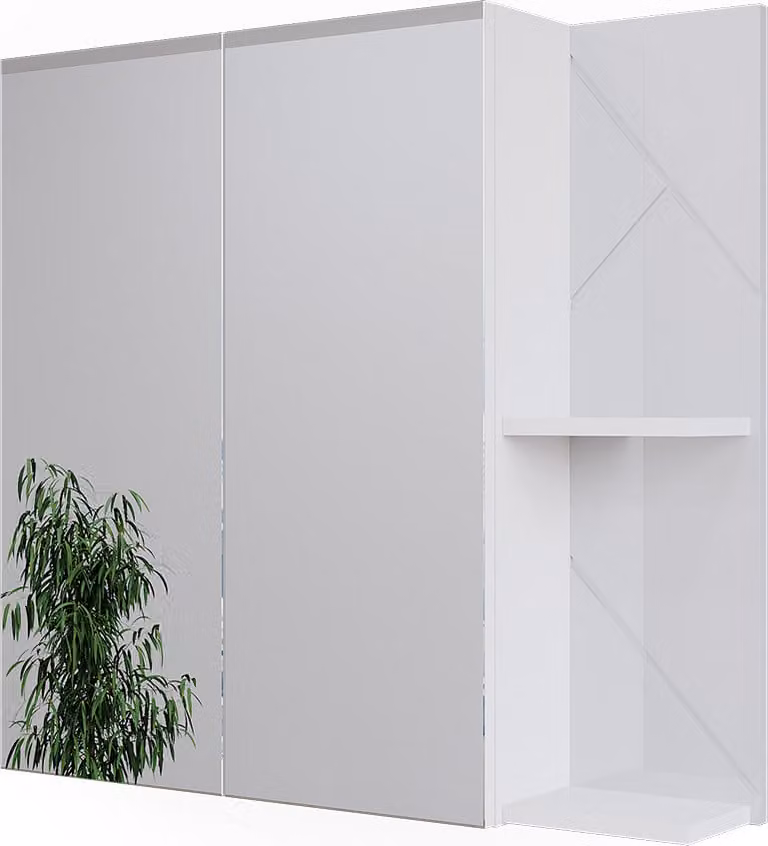 Vicco Irma Badkamerspiegelkast Wit Hoogglans B: 80 cm, H: 75 cm