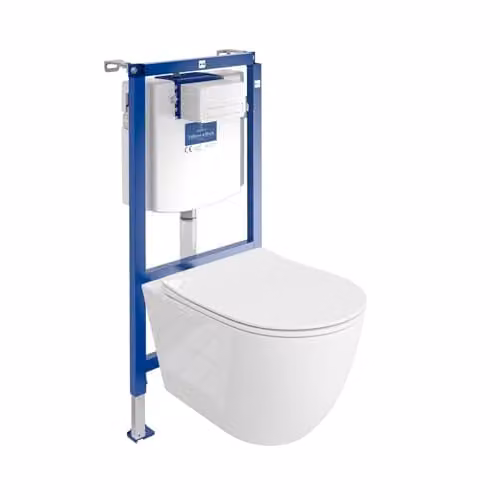Villeroy&Boch ViConnect H112 Complete Inbouwtoiletset met Bedieningspaneel en Wandmontage - SinTo Grande Wit - Zonder Spoelrand
