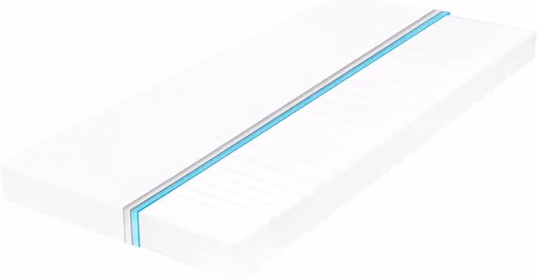 Comfortabel Bezoekmatras met 7-zone ondersteuning en comfort foam, Wit, B/D: 120 x 200 cm