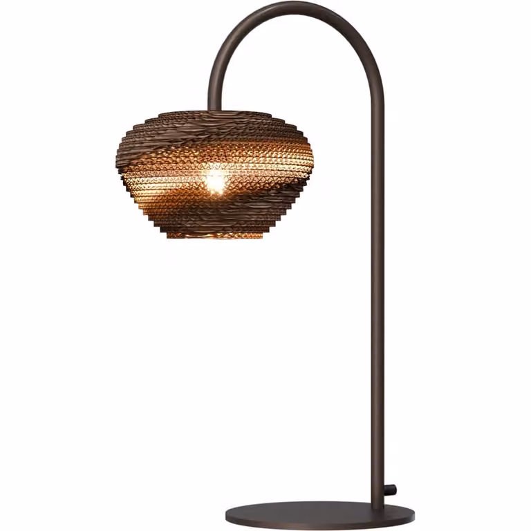 Think Paper tafellamp Cartone Masterlight - Bruin - Aluminium en Papier
