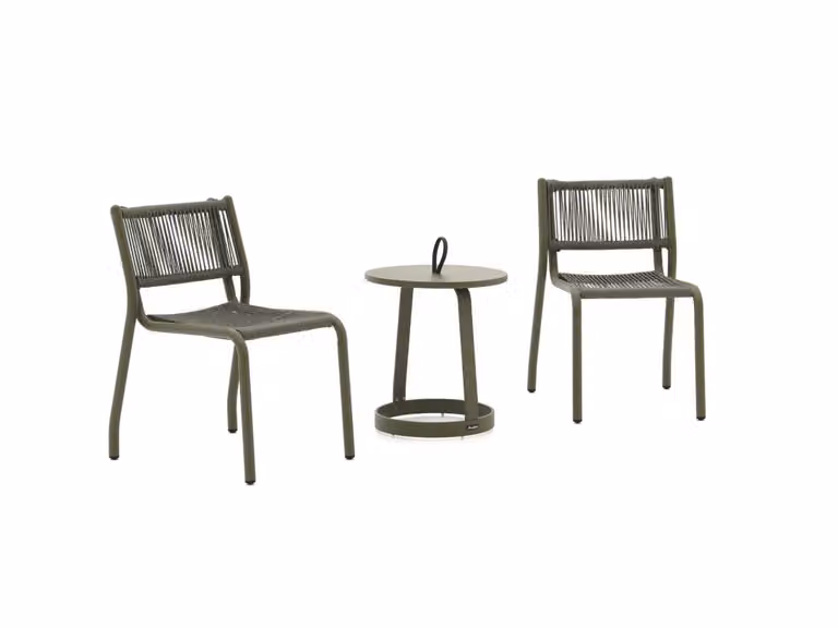 Manifesto Furniture Bistro en Balkon Tuinset voor 2 personen in Groen Aluminium