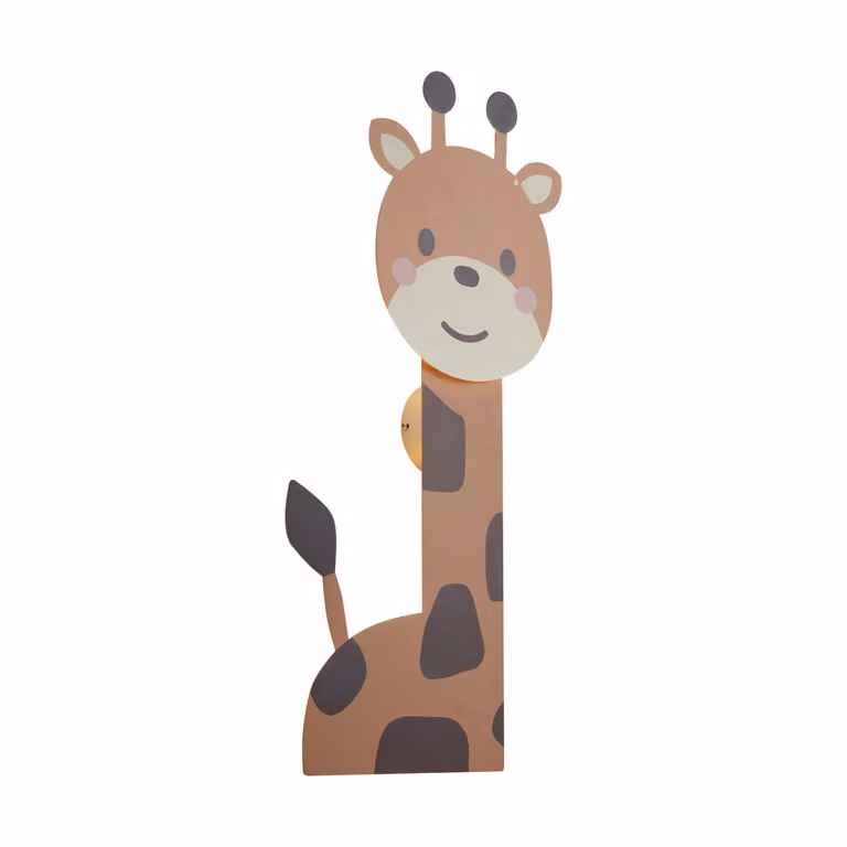 Qazqa Kinder wandlamp bruin met dimbare LED voor de kinderkamer