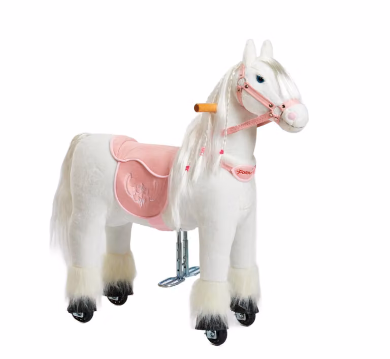 Ponnie Mechanisch loopkwaadje model Tiara S met roze zadel