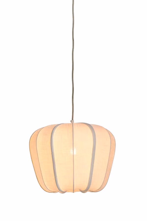 Light & Living Zubedo hanglamp wit/beige Ø 40 cm