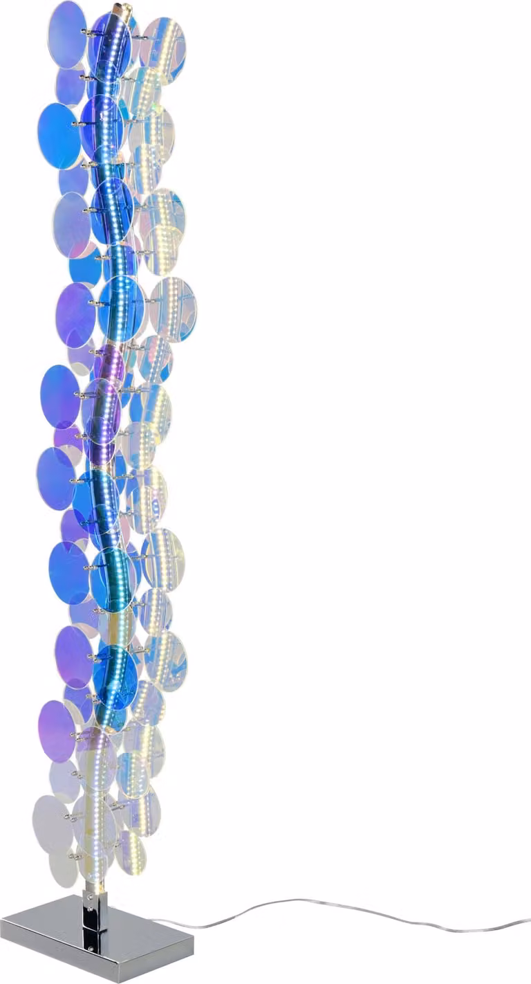 Trio Pulse Staande LED-lamp zilver/transparant B: 23 cm, D: 13 cm, H: 115 cm