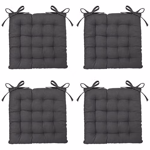 Eazy Living Basic Zitkussens Donkergrijs, 4-delig, 38 x 38 cm
