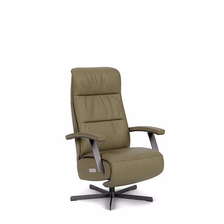 Prominent Sta-op-stoel S-100 met armleuningen - Groen - Faux leather