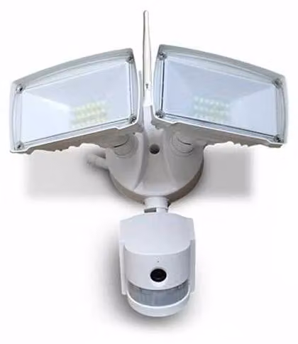 V-Tac VT-4818 18W LED-schijnwerper met WiFi-camera en PIR-sensor, koelwit 6400K, wit, IP44