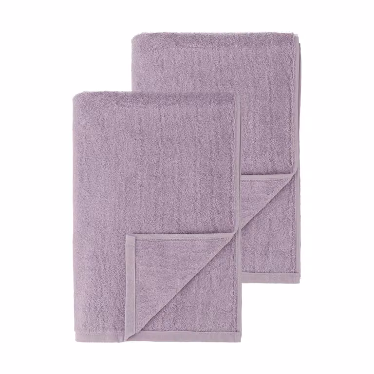 Scandi Living Drift badhanddoeken 2-pack - Paars - 100 x 150 cm