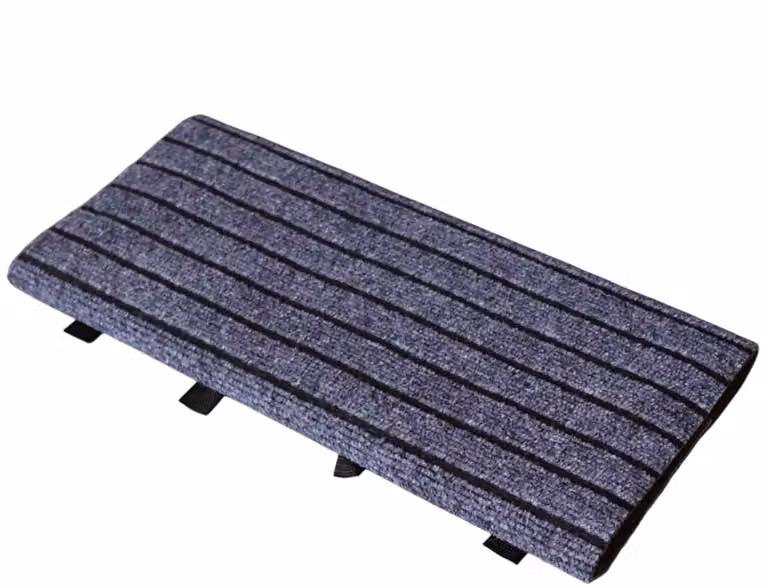 Trapafdekking Antislip Blauw-grijs gestreept voor Caravan en Outdoor Reizen, 46 x 46 cm