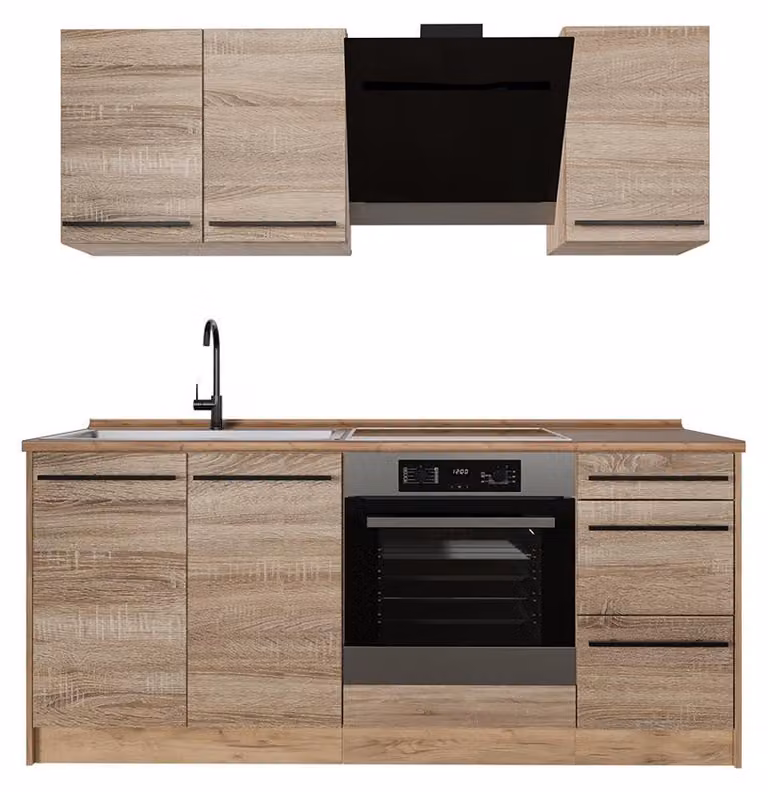 Vicco R-Line Sonoma Keuken Model 67042, Goudkleurig Eiken, 180 cm