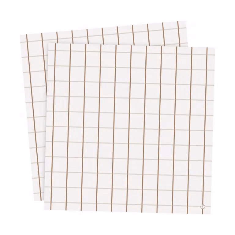ERNST Servetten Geruit Caramel 20-pack 33x33 cm