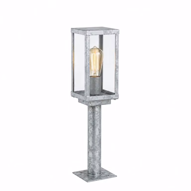 Searchlight Box II Padverlichting zilver/zilver B: 11 cm, D: 11 cm, H: 50 cm