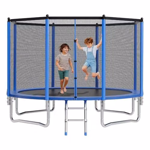 VEVOR Buitentrampoline met veiligheidsnet en stalen frame, ASTM-gecertificeerd