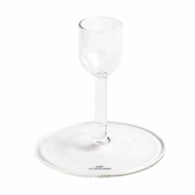 HAY Tiny kandelaar voor stompkaarsen, transparant glas