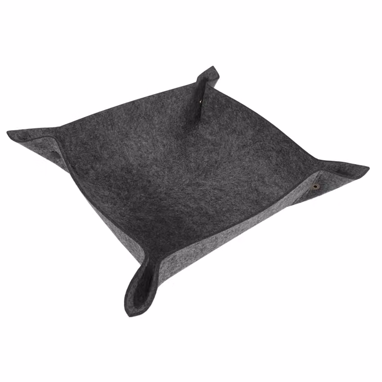 QUVIO Sleutelbak van vilt - B/D/H: 30 x 30 x 8 cm