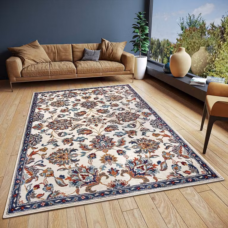 home24 Oosters vloerkleed Caracci beige/crèmewit, Breedte: 120 cm, Lengte: 170 cm